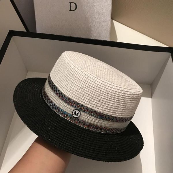 2020 summer flat sun hats for women chapeau feminino straw hat panama cappelli side with splicing beach bucket cap girl e, Blue;gray
2020 summer flat sun hats for women chapeau feminino straw hat panama cappelli side with splicing beach bucket cap girl e, Blue;gray
