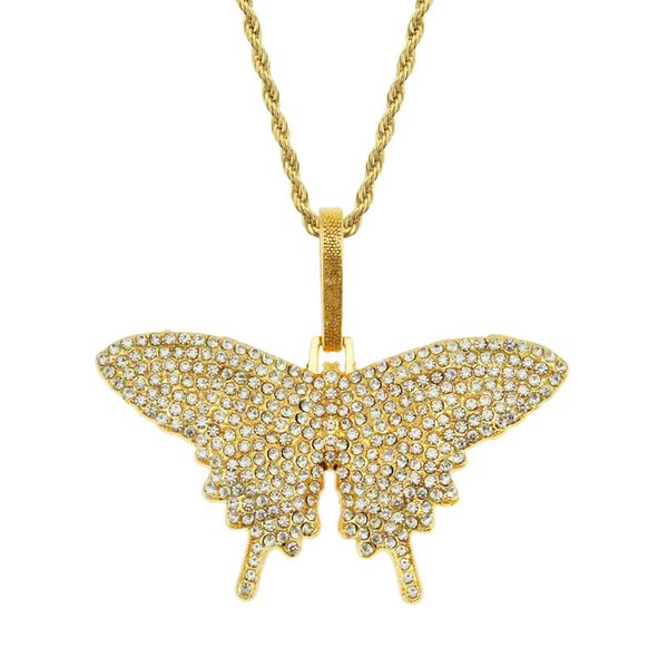 big animal butterfly pendant necklace with chain gold plated men women hip hop iced out bling rock jewelry, Silver
big animal butterfly pendant necklace with chain gold plated men women hip hop iced out bling rock jewelry, Silver