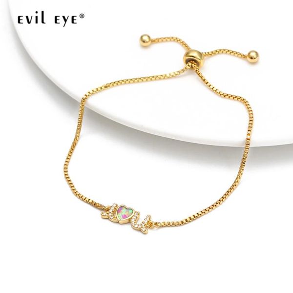 evil eye micro pave letter charm bracelet gold color copper chain bracelet adjustable fashion jewelry for women girls bd248, Golden;silver
evil eye micro pave letter charm bracelet gold color copper chain bracelet adjustable fashion jewelry for women girls bd248, Golden;silver