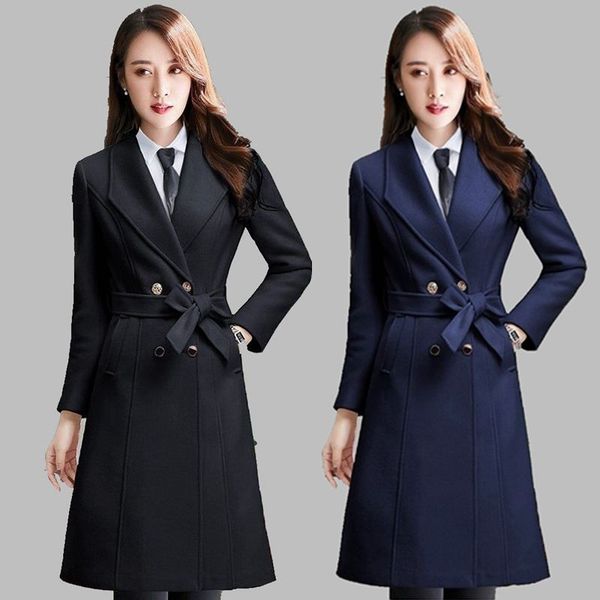 women's wool & blends autumn-winter version elegant long jacket fashion double-breasted lapel black. navy blue formal wear overcoat
women's wool & blends autumn-winter version elegant long jacket fashion double-breasted lapel black. navy blue formal wear overcoat