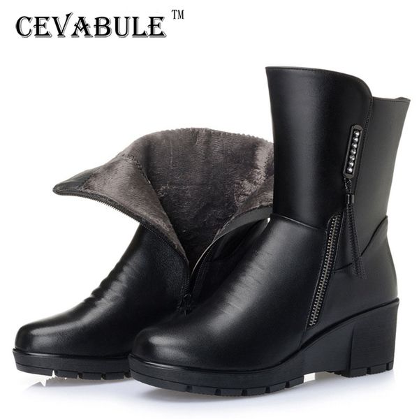boots cevablue winter children's plush wool women's slope heel middle tube high leather zlt-mcp-8071, Black
boots cevablue winter children's plush wool women's slope heel middle tube high leather zlt-mcp-8071, Black