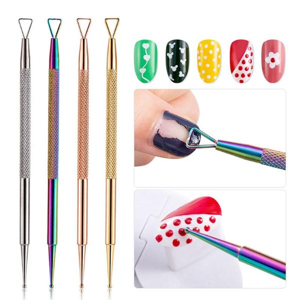 cuticle pushers stainless steel nail pusher double head dead skin remover manicure dotting pen diy salon professional art tool
cuticle pushers stainless steel nail pusher double head dead skin remover manicure dotting pen diy salon professional art tool