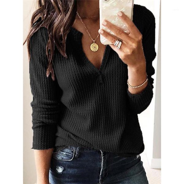 fashion loose womens designer female clothing solid v neck long sleeve casual t shirt summer, White
fashion loose womens designer female clothing solid v neck long sleeve casual t shirt summer, White