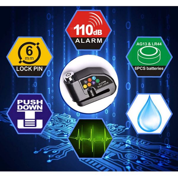 2020 motorbike alarm anti-theft scooter wheel padlock motocycle anti-theft wheel brake security disk moto security siren lock
2020 motorbike alarm anti-theft scooter wheel padlock motocycle anti-theft wheel brake security disk moto security siren lock