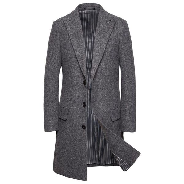 british style men's solid wool trench coat 2020 winter new long male woolen overcoat slim fit business casual jacket m-6xl, Black
british style men's solid wool trench coat 2020 winter new long male woolen overcoat slim fit business casual jacket m-6xl, Black