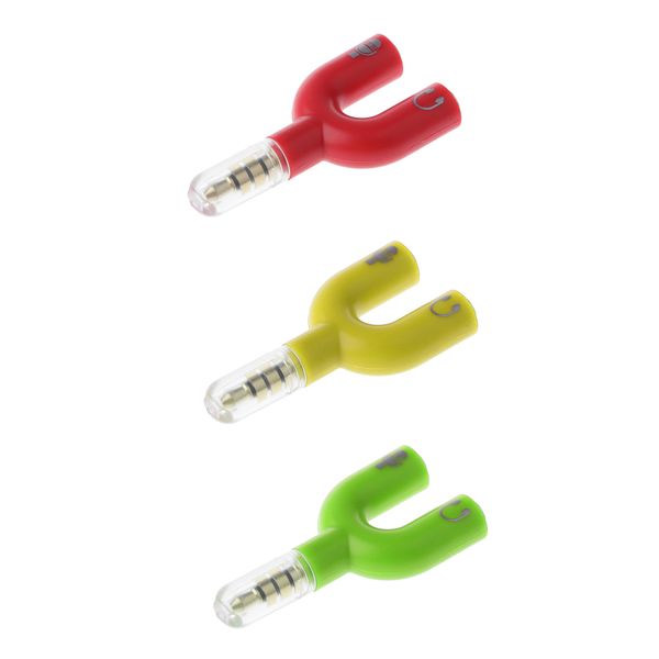 pack of 3pcs 3.5mm stereo splitter audio to mic headset jack plug adapter for smartphone
pack of 3pcs 3.5mm stereo splitter audio to mic headset jack plug adapter for smartphone