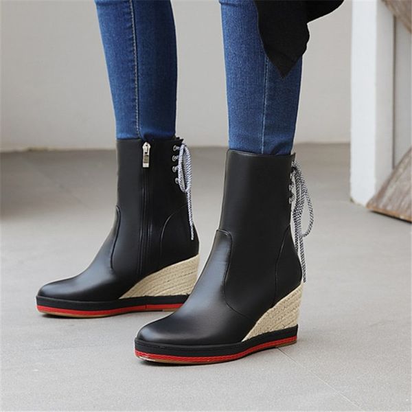 pxelena 2020 women ankle boots wedge high heels zip lady shoes office work daily short boots plus size 34-44 black white beige
pxelena 2020 women ankle boots wedge high heels zip lady shoes office work daily short boots plus size 34-44 black white beige
