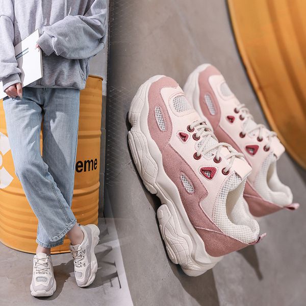 women's new spring 2020 korean version of versatile thick bottom muffin net red ins super leisure sports shoes, Black
women's new spring 2020 korean version of versatile thick bottom muffin net red ins super leisure sports shoes, Black