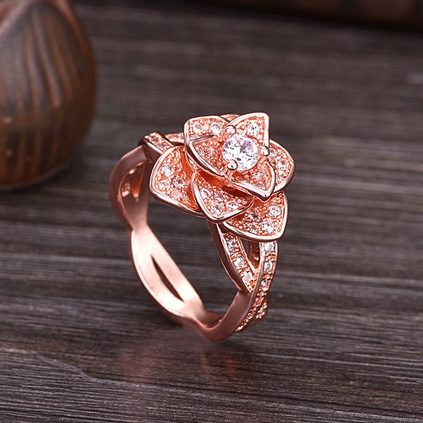 2020 designer creative new european style wish 18k gold inlaid zircon rose female ring, Golden;silver
2020 designer creative new european style wish 18k gold inlaid zircon rose female ring, Golden;silver