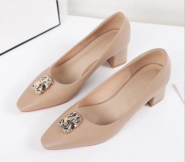 women's dress shoes fashion pointed toe sandals leather casual solid color thick heel high heels, Black
women's dress shoes fashion pointed toe sandals leather casual solid color thick heel high heels, Black