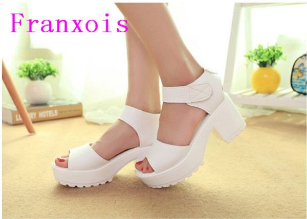 factory direct sale women summer shoes white black fashion platform soft pu sandals women's high-heeled shoes thick heel sandals y20062
factory direct sale women summer shoes white black fashion platform soft pu sandals women's high-heeled shoes thick heel sandals y20062