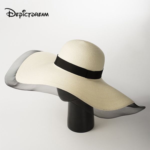 wide brim hats 2021 simple spring summer grenadine edge hat dome head straw lady eaves sunscreen sun, Blue;gray
wide brim hats 2021 simple spring summer grenadine edge hat dome head straw lady eaves sunscreen sun, Blue;gray