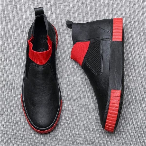 men leather casual shoes man spring autumn new fashion assorted colors high slip-on leather shoes cool loafers flat shoe, Black
men leather casual shoes man spring autumn new fashion assorted colors high slip-on leather shoes cool loafers flat shoe, Black