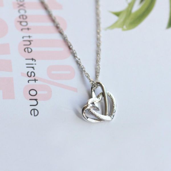 jewelry necklace for women double heart necklace ladies simple choker fashion of shipping, Silver
jewelry necklace for women double heart necklace ladies simple choker fashion of shipping, Silver