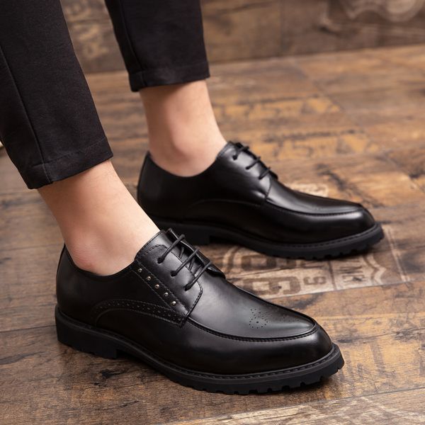 2020 new men business dress shoes lace up classic wedding party formal shoes men outdoor leather elevator moccasins, Black
2020 new men business dress shoes lace up classic wedding party formal shoes men outdoor leather elevator moccasins, Black