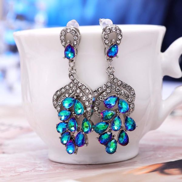 dangle & chandelier hesiod blue cz crystal earrings drop romantic luxury rhinestone leaf long pendant for women, Silver
dangle & chandelier hesiod blue cz crystal earrings drop romantic luxury rhinestone leaf long pendant for women, Silver
