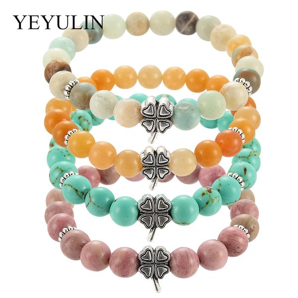 8mm vintage four-leaf clover charm bracelet alabaster white marble beads bracelets jewelry friendship for gifts, Red;blue
8mm vintage four-leaf clover charm bracelet alabaster white marble beads bracelets jewelry friendship for gifts, Red;blue