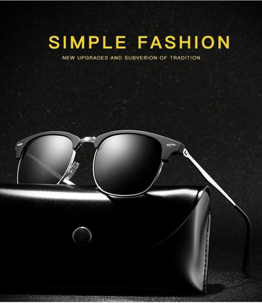 fashion too glasses classic polarized rice nail sunglasses men and women wild square half frame metal sunglasses, White;black
fashion too glasses classic polarized rice nail sunglasses men and women wild square half frame metal sunglasses, White;black