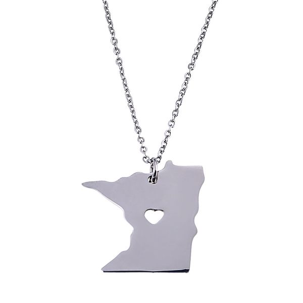 stainless steel trendy minnesota map pendant necklace silver color minnesota map heart charm jewelry
stainless steel trendy minnesota map pendant necklace silver color minnesota map heart charm jewelry