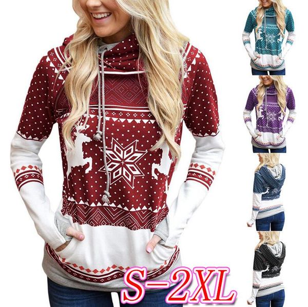 christmas elk snowflake printed women hooded hoodies designers sweater pullover t-shirt with pocket sports autumn sweatshirts clothes d9305, White
christmas elk snowflake printed women hooded hoodies designers sweater pullover t-shirt with pocket sports autumn sweatshirts clothes d9305, White