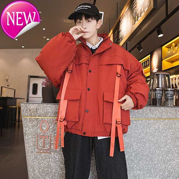 and winter autumn japanese casual cotton-padded clothes loose thickened warm students pure color hip-hop couples coat, Black
and winter autumn japanese casual cotton-padded clothes loose thickened warm students pure color hip-hop couples coat, Black