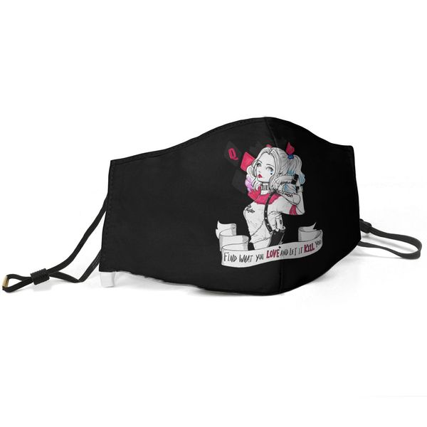 women men face mask dust mask muffle inktober #18 harley quinn printed with adjustable ear hookbud light b, Silver
women men face mask dust mask muffle inktober #18 harley quinn printed with adjustable ear hookbud light b, Silver