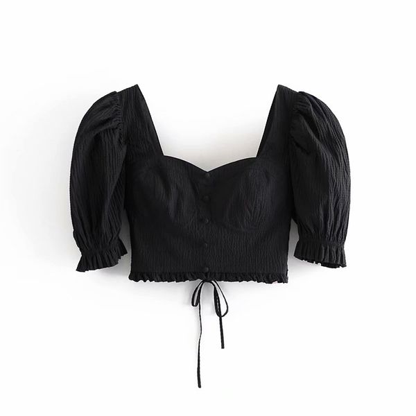 2020 black white women blouse clothing shirts fashionable square-collared short sleeve shirt low-collared waist exposed french blouse
2020 black white women blouse clothing shirts fashionable square-collared short sleeve shirt low-collared waist exposed french blouse