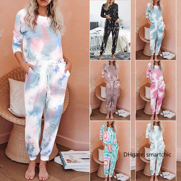 женская tie dye pajama наборы с длинным рукавом и штаны наборы loungewear две пьесы вокруг шеи loungewear ночное белье, White
женская tie dye pajama наборы с длинным рукавом и штаны наборы loungewear две пьесы вокруг шеи loungewear ночное белье, White