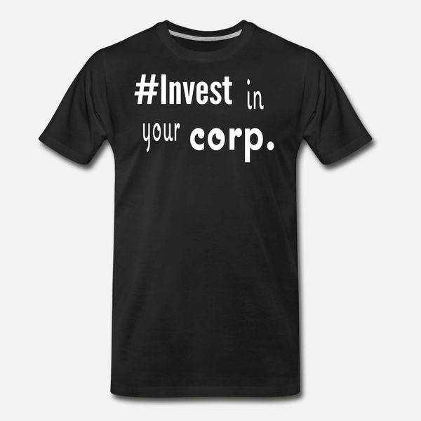 invest corp. t shirt men customize tee shirt s-3xl costume gift funny summer style cool shirt
invest corp. t shirt men customize tee shirt s-3xl costume gift funny summer style cool shirt