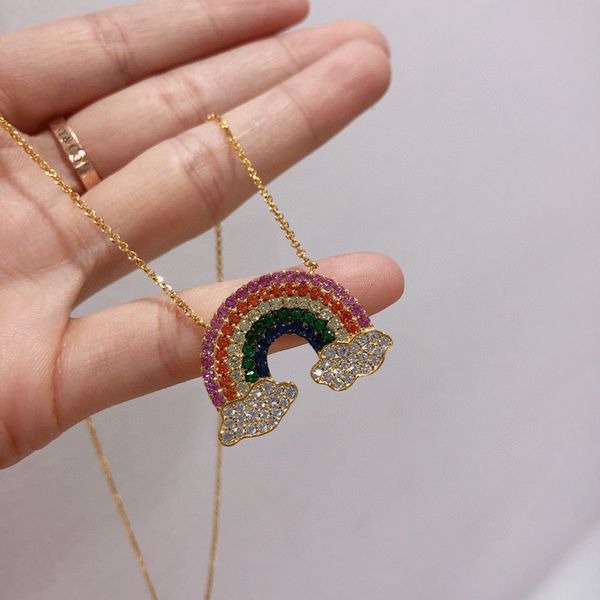 2020 new lady temperament light luxury elegant versatile fashion clavicle chain minority design sense individual cool wind pendant rainbow n, Silver
2020 new lady temperament light luxury elegant versatile fashion clavicle chain minority design sense individual cool wind pendant rainbow n, Silver