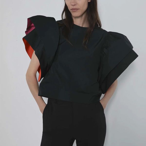 women's blouses & shirts deat 2021 autumn vintage short butterfly sleeve womens black elegant blouse women streetwear mh112, White
women's blouses & shirts deat 2021 autumn vintage short butterfly sleeve womens black elegant blouse women streetwear mh112, White