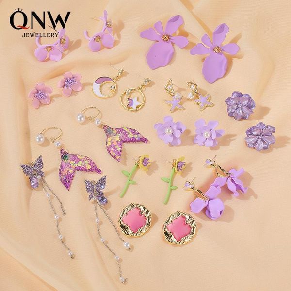 s925 earrings summer new purple earrings simple hipster ear stud korean style ins flower ear stud, Golden;silver
s925 earrings summer new purple earrings simple hipster ear stud korean style ins flower ear stud, Golden;silver