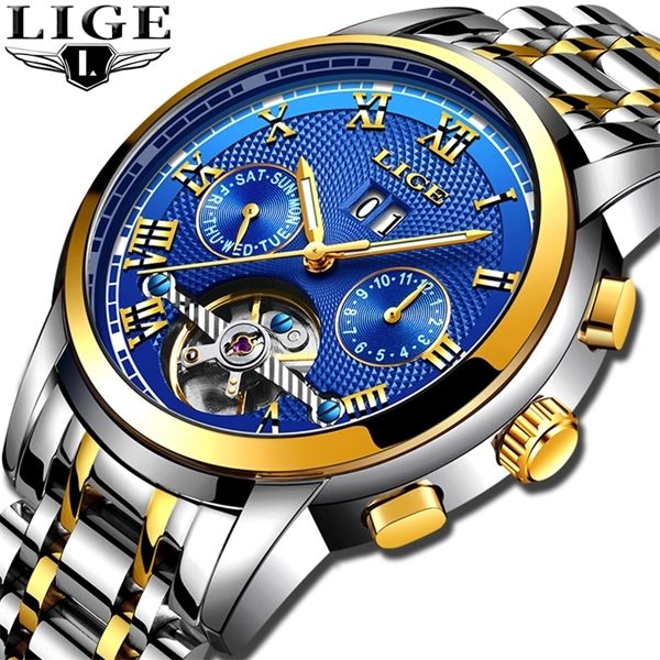2020 lige automatic watch men skeleton tourbillon mechanical watch sport waterproof automatic watch clock man relogio masculino 0925, Slivery;brown
2020 lige automatic watch men skeleton tourbillon mechanical watch sport waterproof automatic watch clock man relogio masculino 0925, Slivery;brown