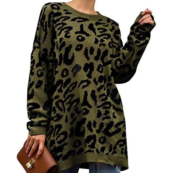 blackday autumn and winter fashion new round neck pullover loose bottoming sweater women loose bottoming large size leopard sweater new, White
blackday autumn and winter fashion new round neck pullover loose bottoming sweater women loose bottoming large size leopard sweater new, White