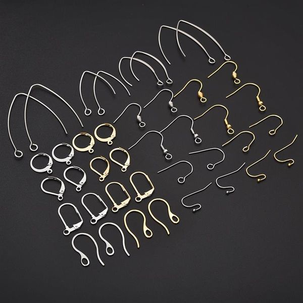 20/50pcs stainless steel earrings accessories gold silver tone findings french earring hooks wire settings for jewelry making
20/50pcs stainless steel earrings accessories gold silver tone findings french earring hooks wire settings for jewelry making