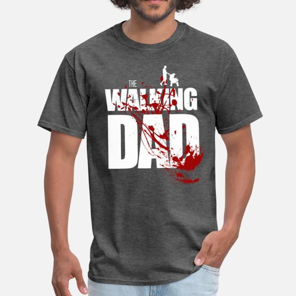 the walking dad t shirt men crazy cotton s-xxxl novelty crazy breathable summer style pattern shirt