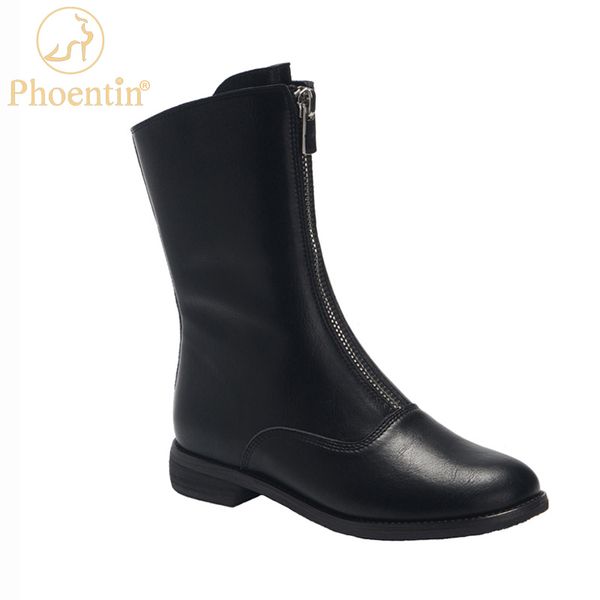 phoentin front zipper autumn women's boots mid calf retro shoes women motorcycle boots ladies short booties round toe ft1087, Black
phoentin front zipper autumn women's boots mid calf retro shoes women motorcycle boots ladies short booties round toe ft1087, Black