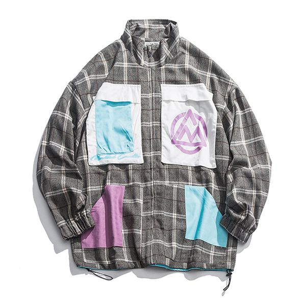 new arriavl autumn japanese street vintage style fashion men's plaid jackets casual contrast color full sleeve stand collar coat, Black;brown
new arriavl autumn japanese street vintage style fashion men's plaid jackets casual contrast color full sleeve stand collar coat, Black;brown