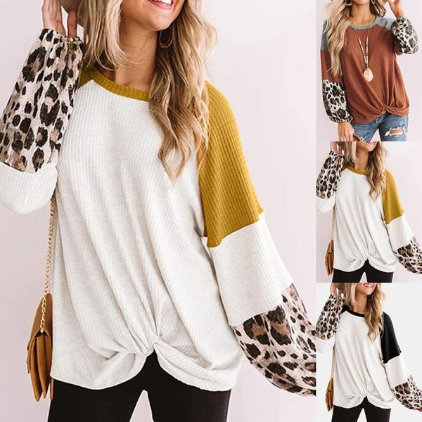 women's sweaters patchwork leopard autumn woman pullovers kink o-neck long sleeve plus size 5xl female sweater shirts 2021, White;black 
women's sweaters patchwork leopard autumn woman pullovers kink o-neck long sleeve plus size 5xl female sweater shirts 2021, White;black