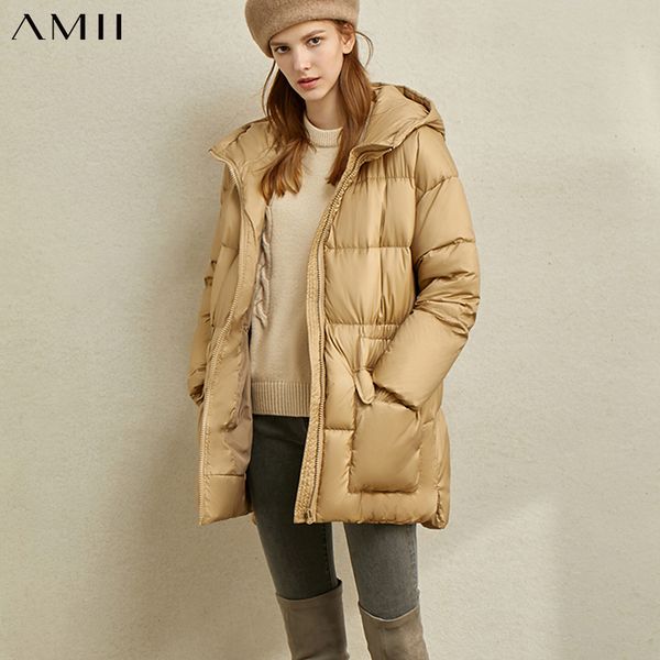 amii winter women elegant down coat casual solid loose hooded female down jacket 11920921, Black;white
amii winter women elegant down coat casual solid loose hooded female down jacket 11920921, Black;white