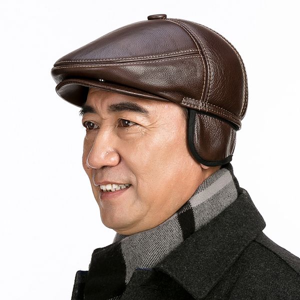 berets winter men's real genuine cowhide leather baseball cap brand sboy /beret hat warm caps&hats men with ears ear flap, Blue;gray
berets winter men's real genuine cowhide leather baseball cap brand sboy /beret hat warm caps&hats men with ears ear flap, Blue;gray