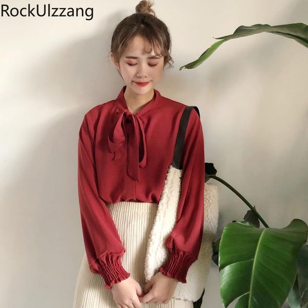 autumn chiffon button outfit ruched hem long sleeve solid white red cute neck bow blouse women korean office casual shirt
autumn chiffon button outfit ruched hem long sleeve solid white red cute neck bow blouse women korean office casual shirt
