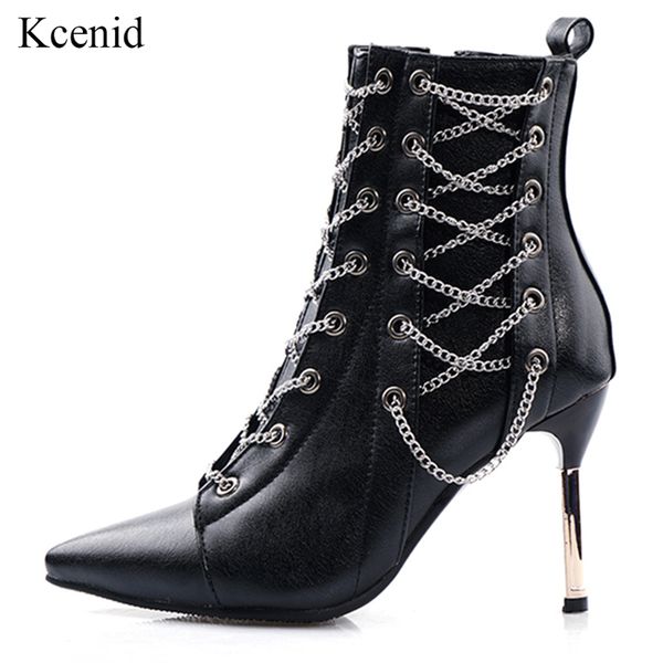 kcenid plus size ankle boots for women high heels female zipper shoes woman fashion chain pointed toe ladies party shoes, Black
kcenid plus size ankle boots for women high heels female zipper shoes woman fashion chain pointed toe ladies party shoes, Black