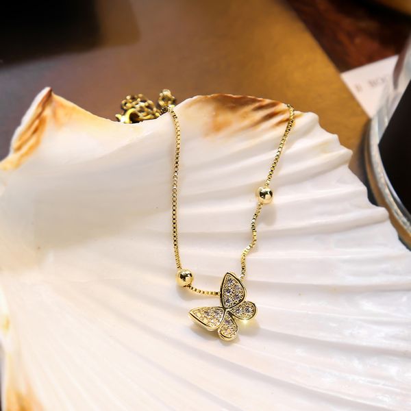 2020 new simple temperament rhinestones butterfly pendant bracelet beaded fashion sweet girl women jewelry accessories, Golden;silver
2020 new simple temperament rhinestones butterfly pendant bracelet beaded fashion sweet girl women jewelry accessories, Golden;silver