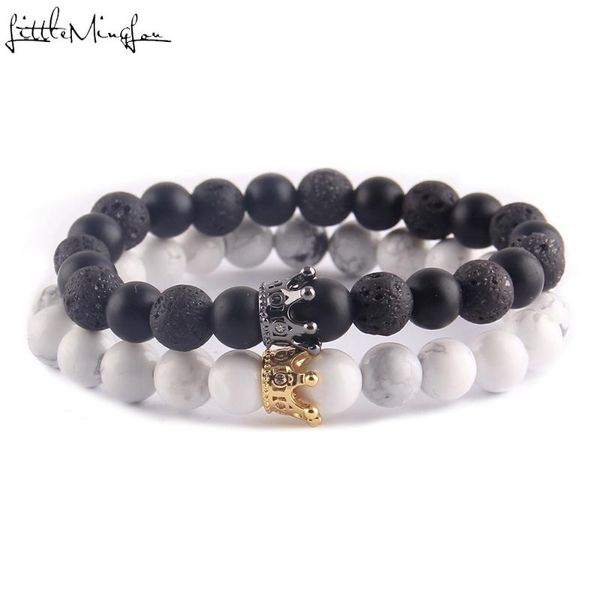 little minglou 2pcs/set natural stone buddha beads couple lovers bracelet cz crown charms women yoga bracelets bangles for men, Red;blue
little minglou 2pcs/set natural stone buddha beads couple lovers bracelet cz crown charms women yoga bracelets bangles for men, Red;blue