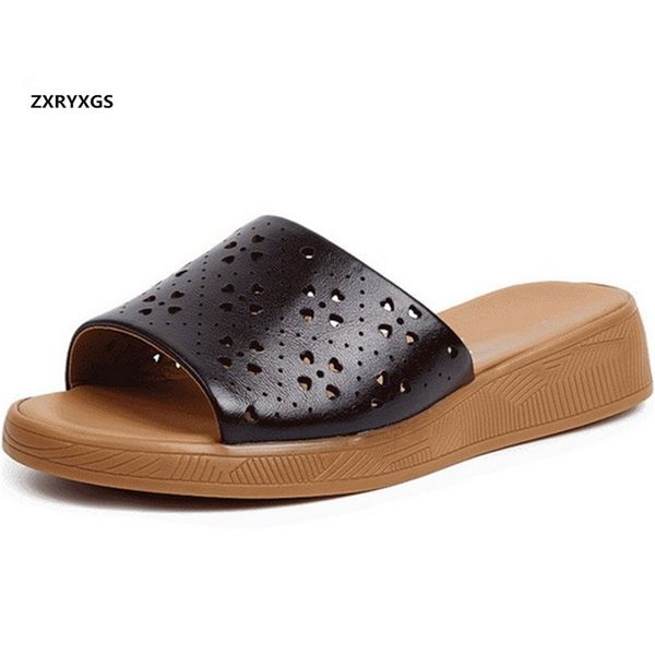 2020 new fish mouth hollow genuine leather slipper summer shoes women sandals flat soft cow muscle sole casual slippers sandals, Black
2020 new fish mouth hollow genuine leather slipper summer shoes women sandals flat soft cow muscle sole casual slippers sandals, Black
