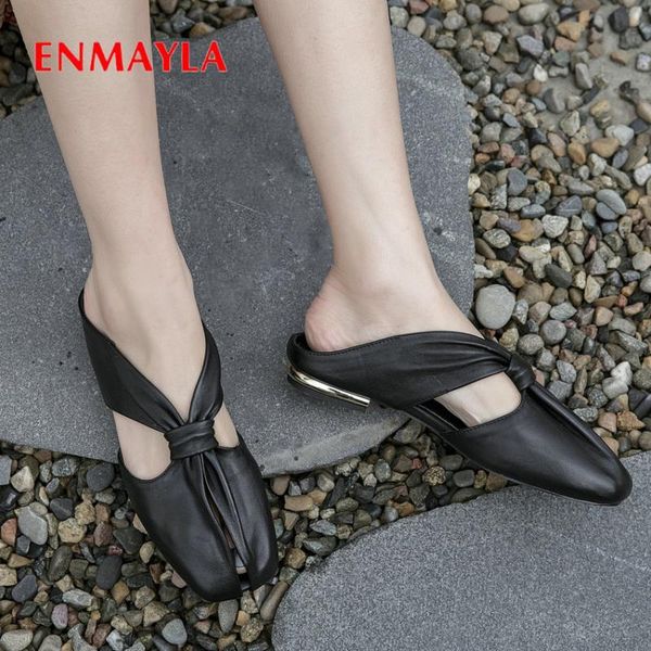 enmayla genuine leather women shoes spring/autumn solid outside sweet white round toe sewing low heels women slippers 34-40, Black
enmayla genuine leather women shoes spring/autumn solid outside sweet white round toe sewing low heels women slippers 34-40, Black