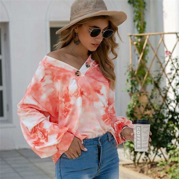 2020 женщины tie dye толстовки осень тонкий с длинным рукавом v-образным вырезом кнопка сыпучие повседневный плюс размер пуловера streetwear, Black
2020 женщины tie dye толстовки осень тонкий с длинным рукавом v-образным вырезом кнопка сыпучие повседневный плюс размер пуловера streetwear, Black