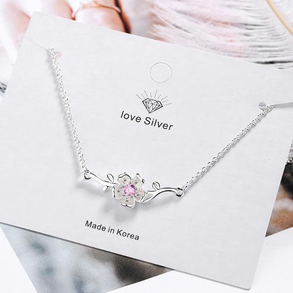creative cherry blossoms flower necklace with pink zircon for women gift dropshipping s-n385, Silver
creative cherry blossoms flower necklace with pink zircon for women gift dropshipping s-n385, Silver