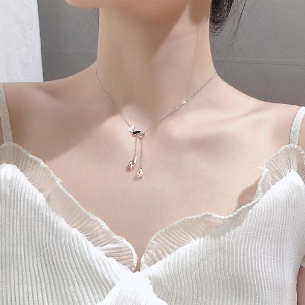 butterfly water drop necklace long chain tassel necklace fashion jewelry for women romantic engagement accessories gift, Silver
butterfly water drop necklace long chain tassel necklace fashion jewelry for women romantic engagement accessories gift, Silver